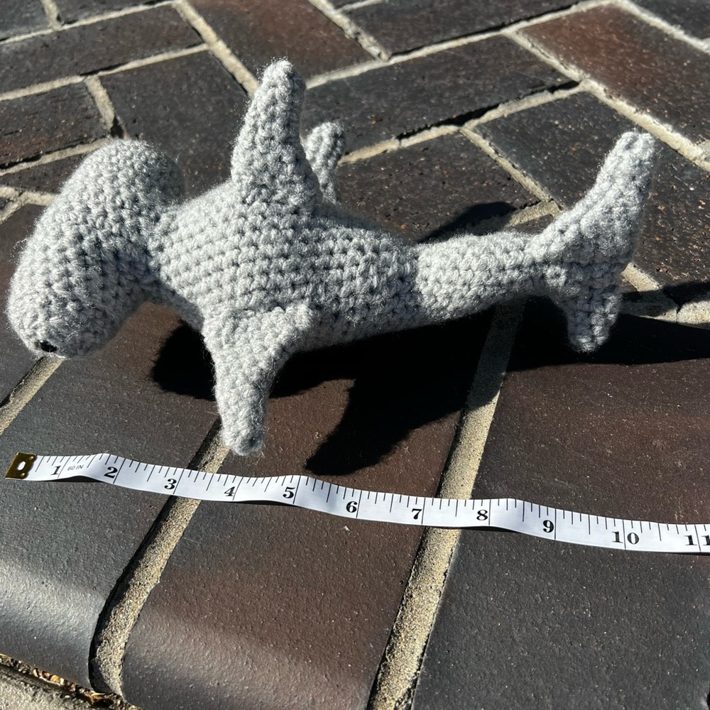 Hand Crocheted Anchor the Hammerhead Shark Stuffed Animal! - Picture 6 of 10